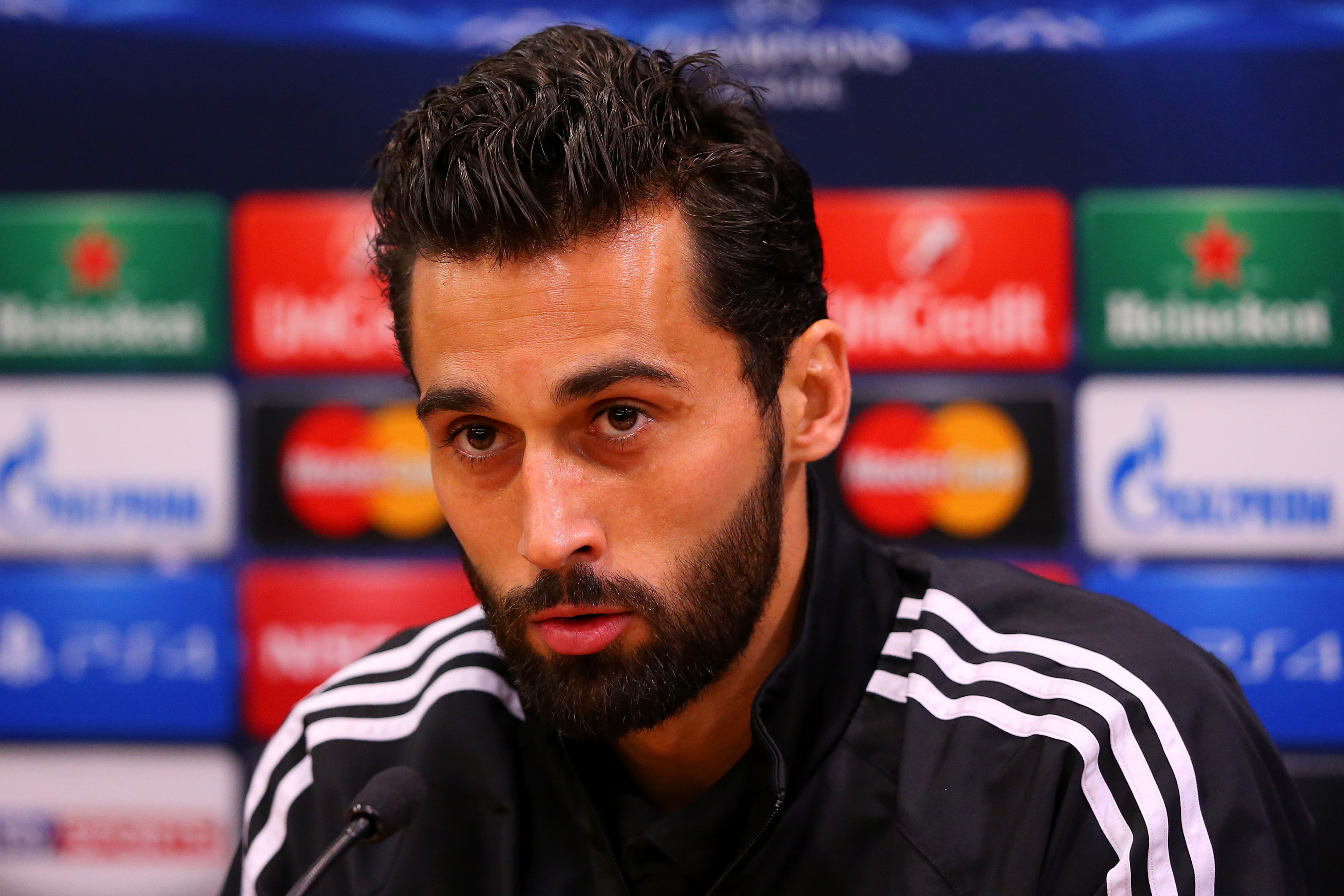 LIVERPOOL, ENGLAND - OCTOBER 21: Alvaro Arbeloa of Real Madrid CF speaks during a press conference ahead of the UEFA Champions League group B match between Liverpool FC and Real Madrid CF at Anfield on October 21, 2014 in Liverpool, United Kingdom.