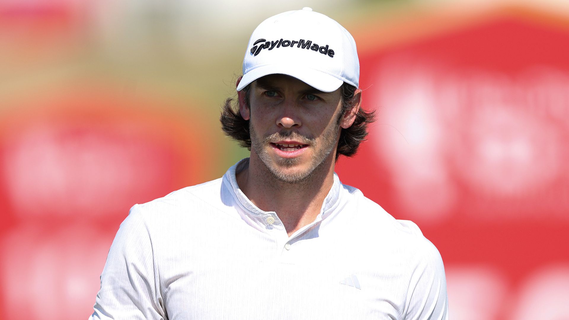 Gareth Bale looks across the driving range ahead of the Pro-Am prior to the Abu Dhabi HSBC Championship 2024 at Yas Links Golf Course on November 05, 2024 in Abu Dhabi, United Arab Emirates.