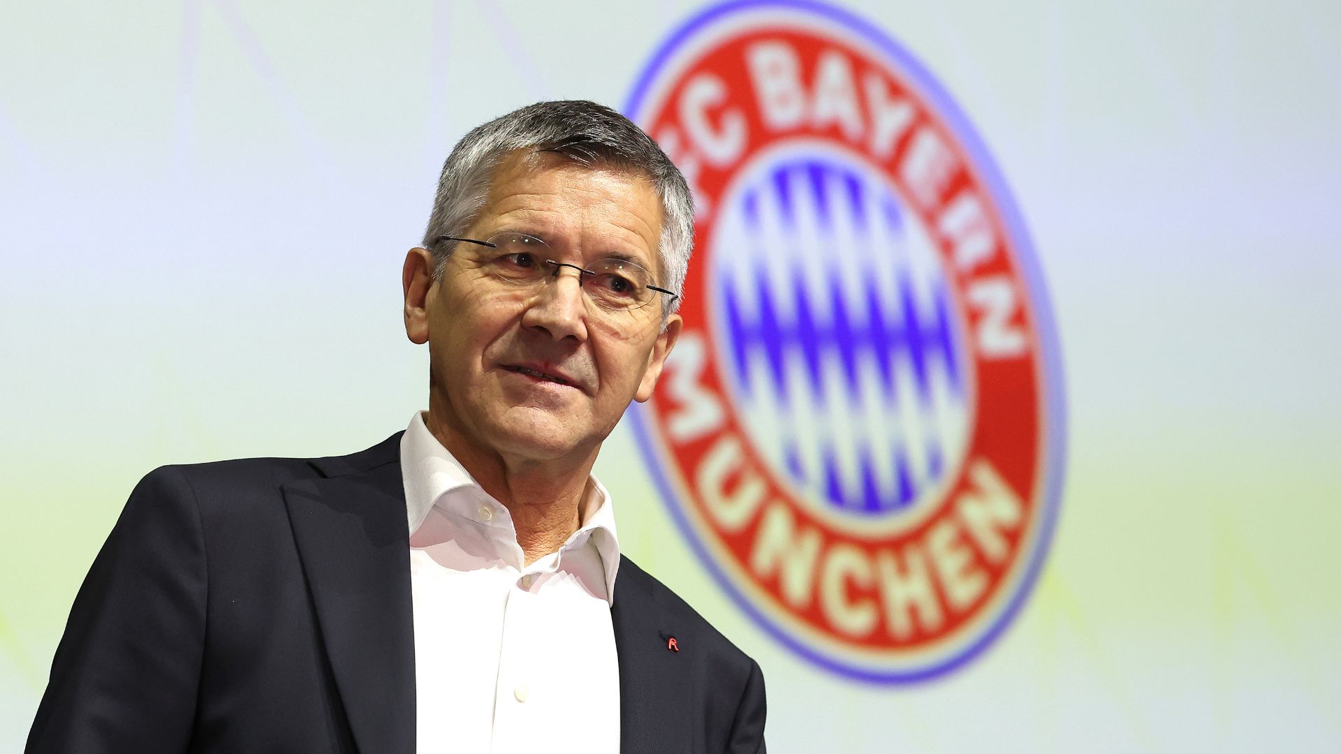 Herbert Hainer, Presdient of FC Bayern München looks on prior to the annual general meeting of football club FC Bayern Muenchen at Rudi-Sedlmayer-Halle on December 08, 2024 in Munich, Germany.