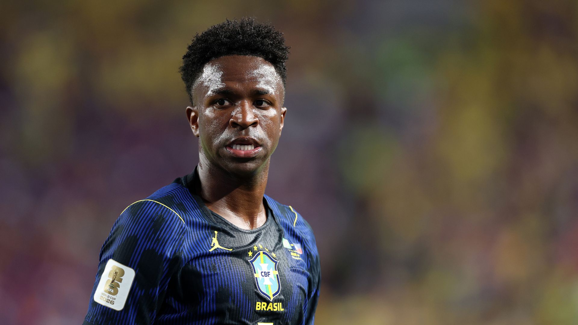 Vinicius Junior #7 of Brazil during the FIFA World Cup 2026 Group C match between Brazil and Haiti at Philadelphia Stadium on June 19, 2026 in Philadelphia, Pennsylvania.