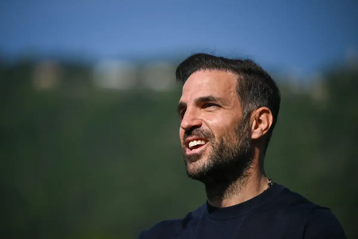 Cesc Fabregas, Head Coach of Calcio Como, react during the Italian Serie A football match between Calcio Como and SSC Napoli on 2 of May 2026 at the Giuseppe Senigallia stadium in Como, Italy.