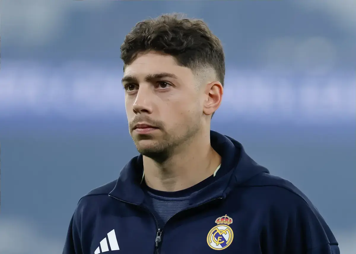 Manchester, England, 17th March 2026. Federico Valverde of Real Madrid ahead of the Manchester City vs Real Madrid UEFA Champions League round of 16 match at the Etihad Stadium, Manchester.
