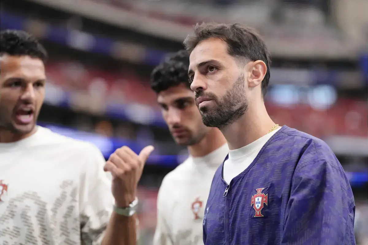 June 23, 2026, Houston, Texas, United States: Bernardo Silva of Portugal looks on during the FIFA World Cup 2026 Group K match between Portugal and Uzbekistan at Houston Stadium on June 23, 2026 in Houston, Texas.