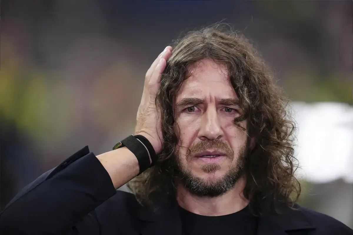 July 14, 2026, Arlington, Texas, United States: Carles Puyol attends during the FIFA World Cup 2026 Semi Final match between France and Spain at Dallas Stadium on July 14, 2026 in Arlington, Texas.
